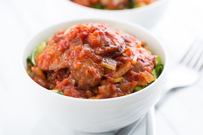 Simplify Dinner: Andouille Marinara Zoodles for Easy Cleanup